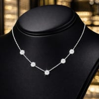 سلسال ناعم عقد أنيق و ناعم مرصع بحبات الزركون قلاد...