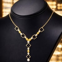 سلسال ناعم عقد أنيق و ناعم مرصع بحبات الزركون قلاد...