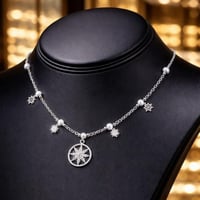 سلسال ناعم تشوكر نسائي لون فضي عقد أنيق و ناعم مرص...