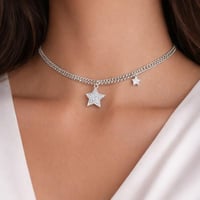 سلسال ناعم عقد أنيق و ناعم مرصع بحبات الزركون قلاد...