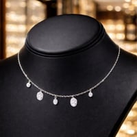 سلسال ناعم تشوكر نسائي لون فضي عقد أنيق و ناعم مرص...