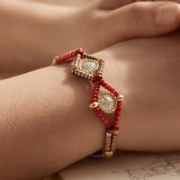 اسوارة نسائية ناعمة سوار أنيق و ناعم مرصع بحبات ال...