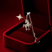 حلق ناعم نسائي لون فضي حلق أنيق و ناعم مرصع بالزرك...