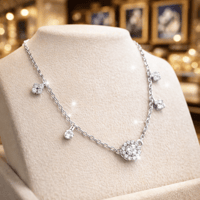 سلسال ناعم تشوكر نسائي لون فضي عقد أنيق و ناعم مرص...