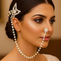 حلقات الانف مع سلسلة من الانف الى الاذن مع نجمة كر...