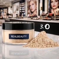 بودرة منثورة من ريال بيوتي تعمل على تثبيت المكياج...