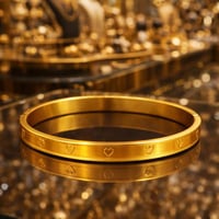 اسوارة نسائية لون ذهبي استيل مايتغير