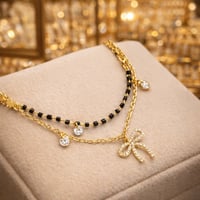 سلسال ناعم تشوكر نسائي لون ذهبي عقد أنيق و ناعم مر...