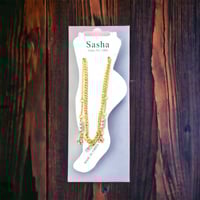 خلخال ذهبي لول ونجوم خلخال أنيق و ناعم خلخال رفيع...