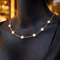 سلسال ناعم نسائي عقد أنيق و ناعم مرصع بحبات الزركو...