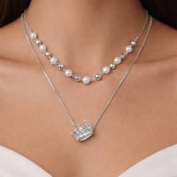 عقد أنيق و ناعم مرصع بحبات الزركون قلادة شوكر مرصع...