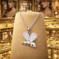 سلسال نسائي ناعم لون فضي عقد أنيق و ناعم مرصع بحبا...