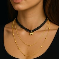 سلسال تشوكر عقد أنيق و ناعم مرصع بحبات الزركون مرص...