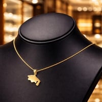 سلسال ناعم عقد أنيق و ناعم مرصع بحبات الزركون مرصع...