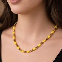 سلسال خرز ناعم ستحصل على قطعة من قلادات الرقبة مع...