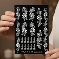 نقش حنى ورقات من استنسل تاتو الحناء المؤقت المجوف...