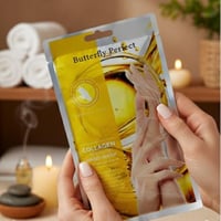 قناع مرطب لليدين بخلاصة الكولاجين مغذي: يمنح قناع...