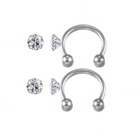 اقراط من الستانلس ستيل للاذن والانف والشفاه والحاج...