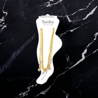 خلخال ذهبي لول ونجوم خلخال أنيق و ناعم خلخال رفيع...