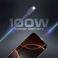 كيبل شحن USB-C فائق السرعة بقوة 100 واط مع مخرجين...