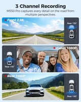 ازدوم - داش كام تسجيل أمامي 4K وخلفي 1080P مع شاشة...