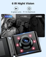 ازدوم - داش كام تسجيل أمامي 4K وخلفي 1080P مع شاشة...