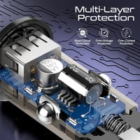 شاحن سيارة سريع ثنائي المنافذ بقدرة 33 واط عبر USB...