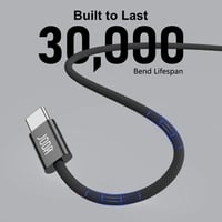 جودا - كيبل شحن نايلون بقوة 60 واط تايب سي الى تاي...