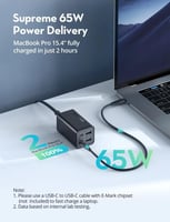 راف باور منصة شحن بقوة 65 واط و 4 منافذ شحن