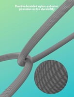 سلك راف باور تايب سي الى تايب سي مغناطيسي نايلون ب...