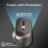 أحدث ماوس لاسلكي مريح بتردد 2.4 جيجاهرتز ودقة 2200...