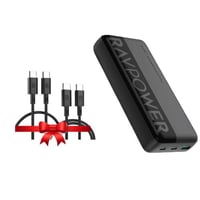 بطارية 20 الف راف باور + سلكين راف باور تايب سي ال...