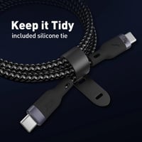 كابل طول واحد متر USB CC مضفر من النايلون FIBER 24...