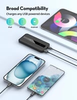 بطارية راف باور بسعة 10000 ملي امبير بقوة 20 واط ب...