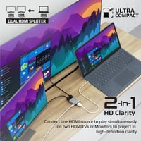 أفضل مقسم HDMI بمخرج مزدوج بدقة عالية الوضوح 4K لن...