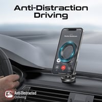 حامل الهاتف الذكي بحلقة مغناطيسية قابلة للدوران بز...