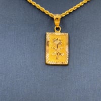 عقد شعار السعودية ذهب عيار 18