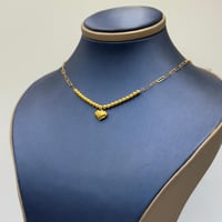 عقد قلب ذهب عيار 18