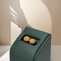 حلق وردة ذهب عيار 21