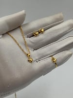 طقم قلب ذهب عيار 18