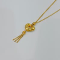 عقد قلب ذهب عيار 21