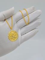 عقد شعار السعودية ذهب عيار 18