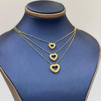 عقد قلب ذهب عيار 18