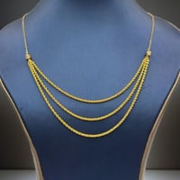 Necklaces 21K - عقد بيلا روب (ثلاث ادوار) عيار 21