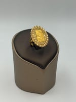 خاتم سبيكة ذهب عيار 21