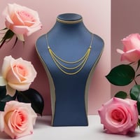 Necklaces 21K - عقد بيلا روب (ثلاث ادوار) عيار 21