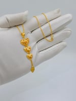 عقد قلب ذهب عيار 21