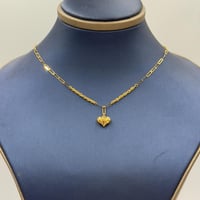 عقد قلب ذهب عيار 18