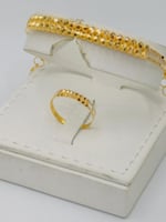 اسوارة مع خاتم ذهب عيار 21