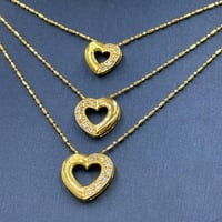 عقد قلب ذهب عيار 18